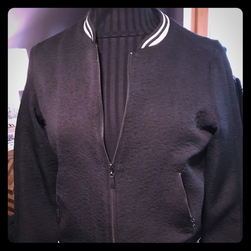 Black bomber jacket